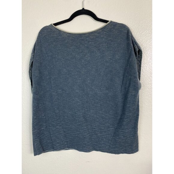 Peruvian Connection Womens Boxy Knit Sweater Top Size XS Gray Green cap sleeve - Picture 14 of 15